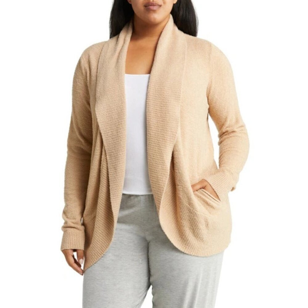 Barefoot Dreams Cozy Chic Tan Cocoon Cardigan Sweater - 47161
